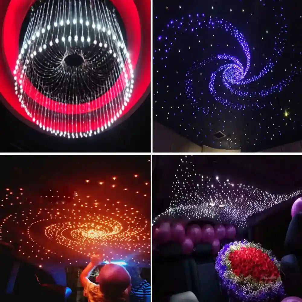 Fiber Optic Starry Sky Car Atmosphere Lamp - RGB LED Lighting Kit Tidesmit