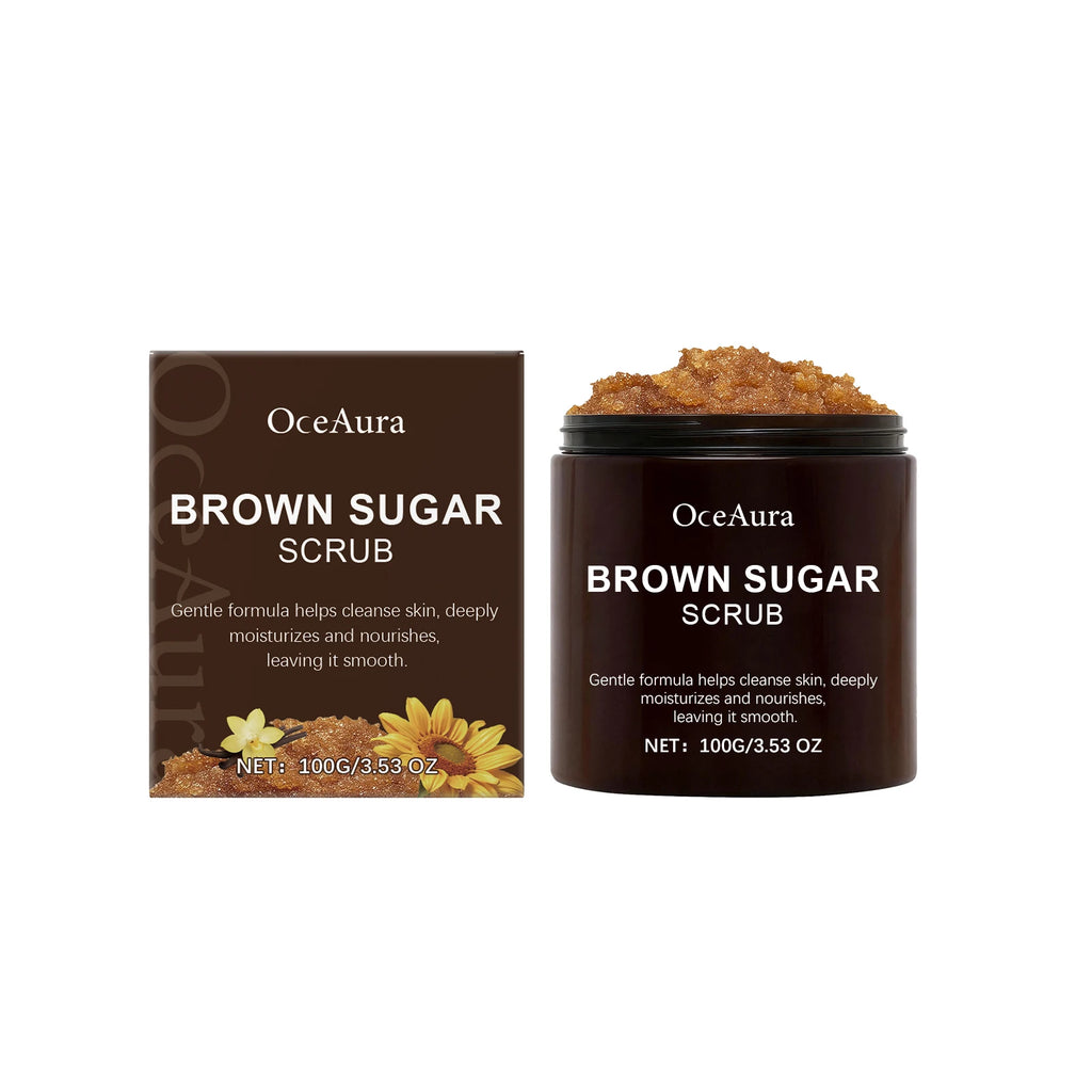 Brown Sugar Body Scrub 100g - Natural Exfoliating Skin Treatment Scrubs Treatments 100g boxed Tidesmit