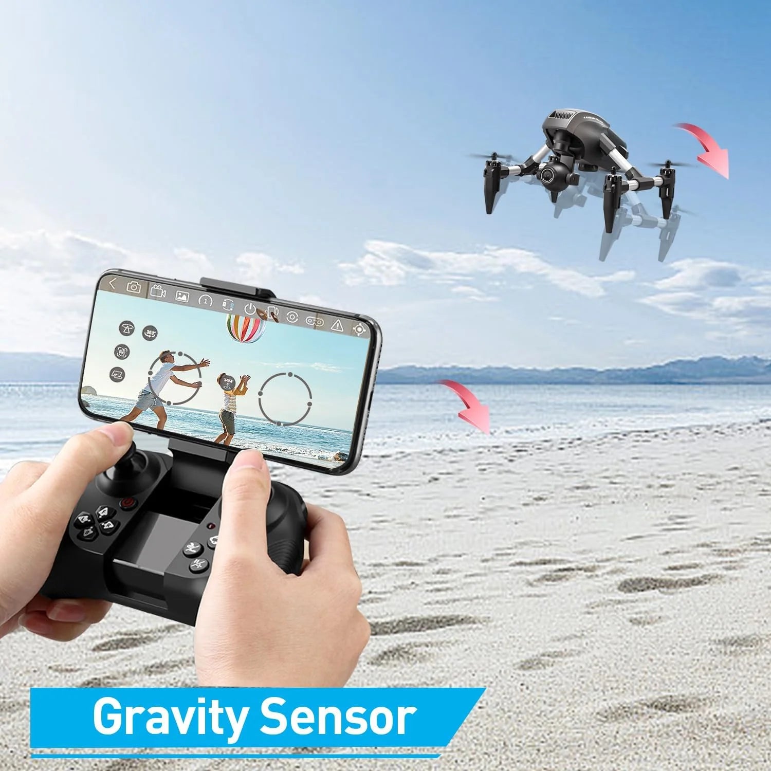 4K Camera Drone with Wide Angle Lens - Foldable V42 Model Tidesmit