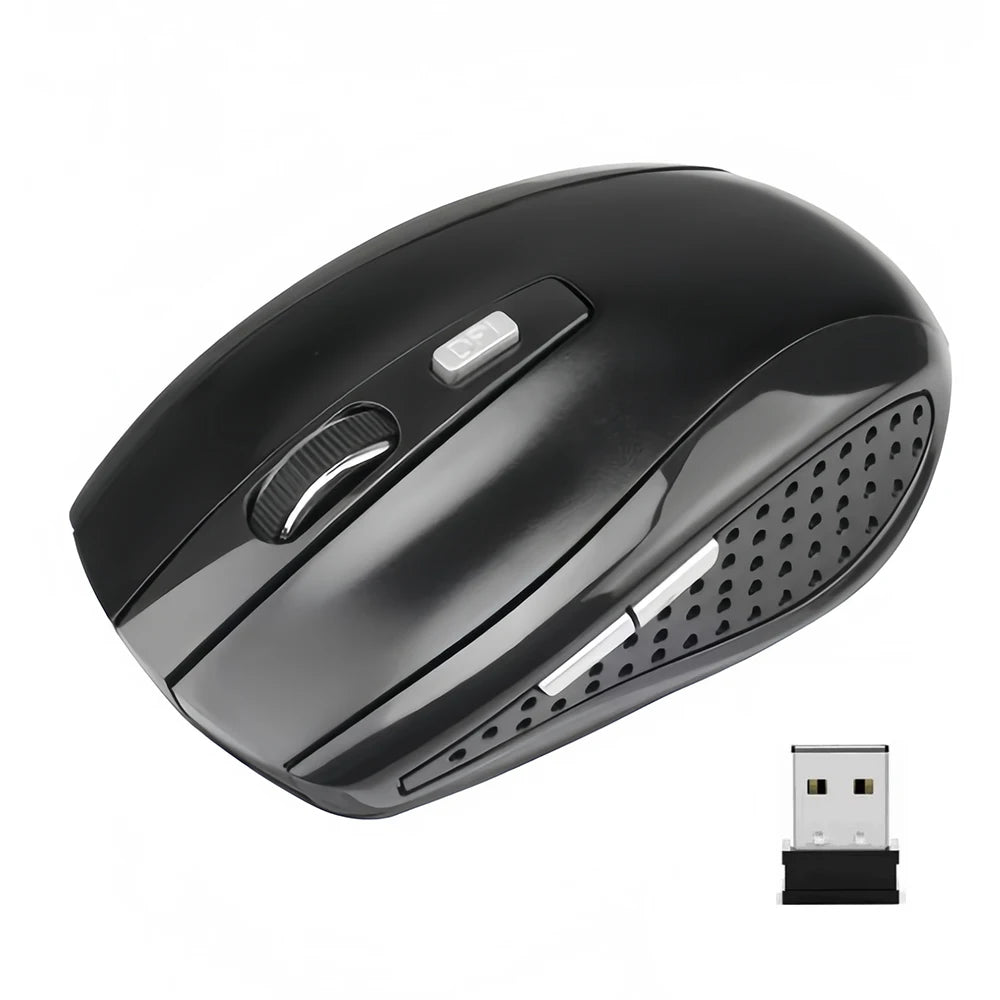 2.4G Wireless Mouse Gaming Mouse Ergonomic Mouse 6 Buttons 800-1200-1600 DPI Optical Office Mouse Mice for PC Laptop MacBook