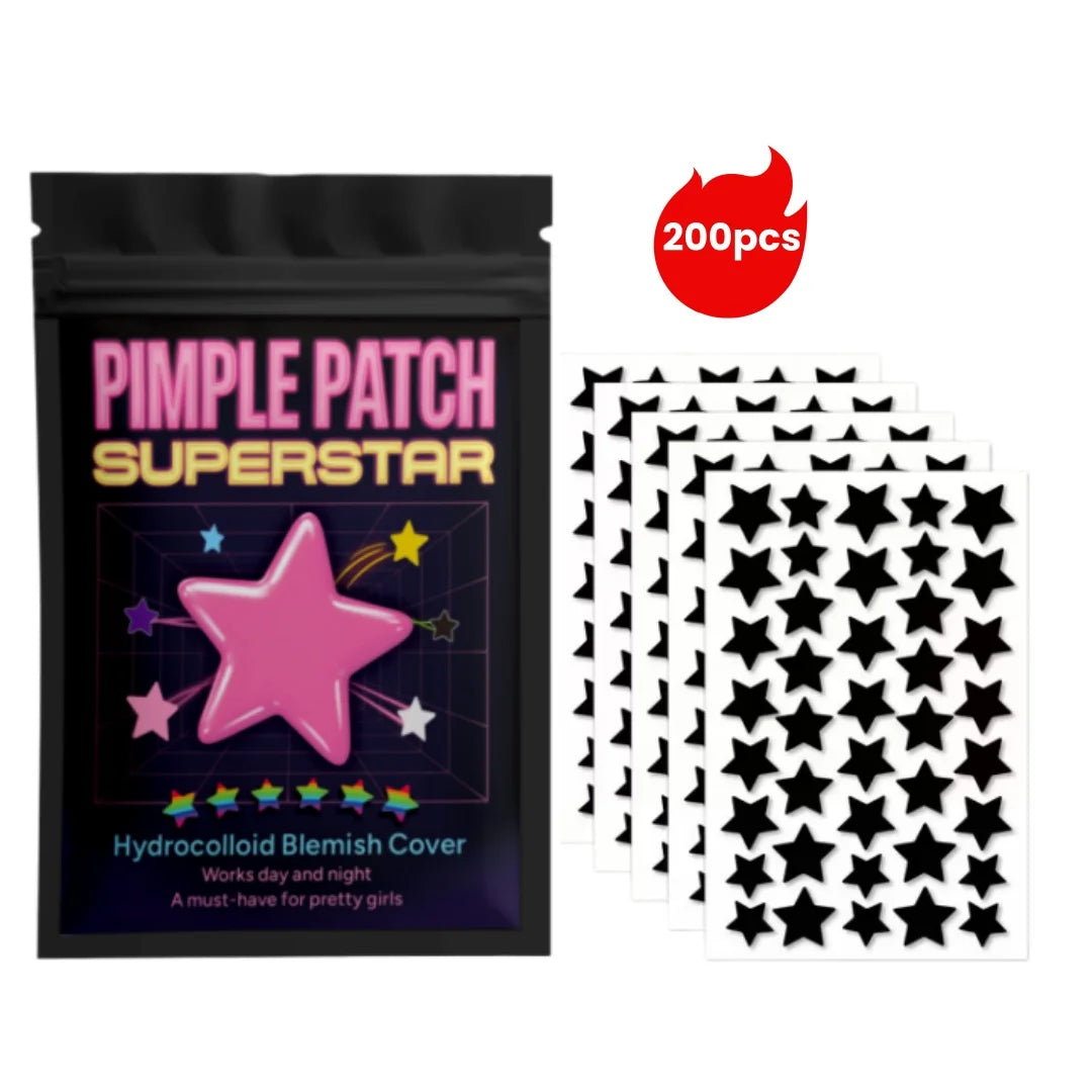 200/320/400pcs - Acne Patch, Suitable for Both Men and Women, Adult Black Star Pattern - Suitable for all skin types, acne clean