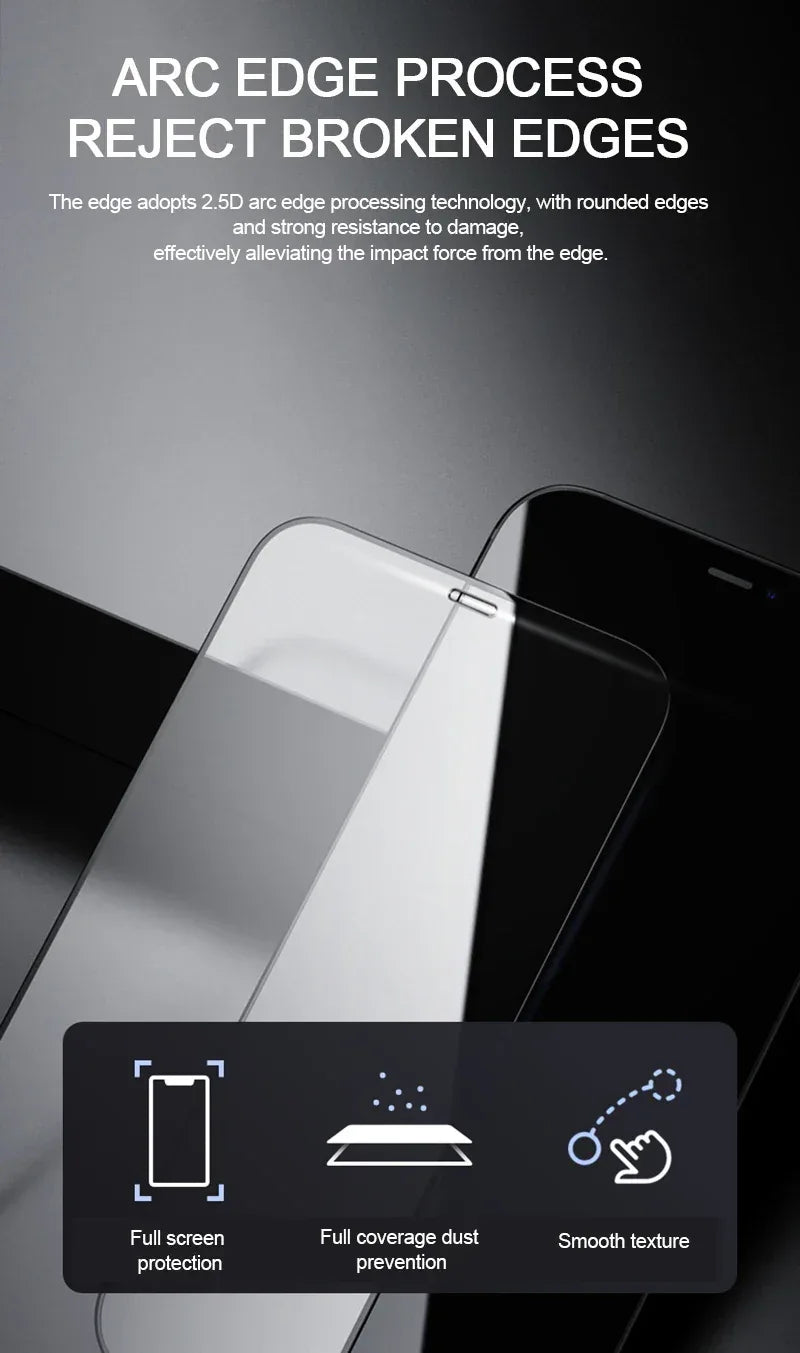 iPhone Screen Protector 2 Pack - 9H Tempered Glass HD Clear Film Tidesmit