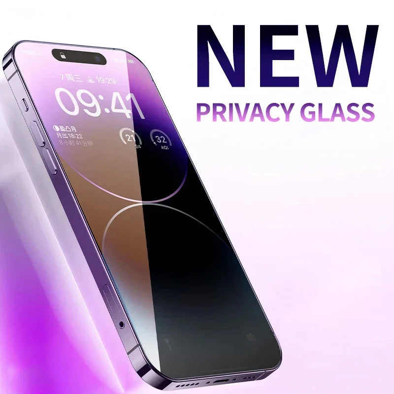1-3 Pcs Anti Blue Light Privacy Tempered Glass for iPhone 15 Pro Max 14 Plus 13 12 Mini 11 Eye Protection Clear Screen Protector Tidesmit