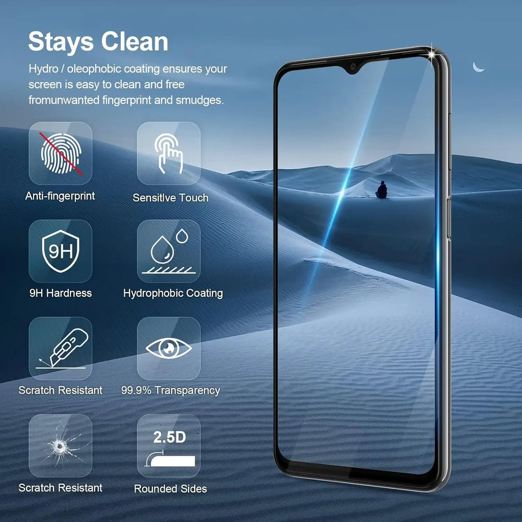 Samsung Galaxy A23 Tempered Glass Screen Protector - Case-Friendly HD Clear Tidesmit