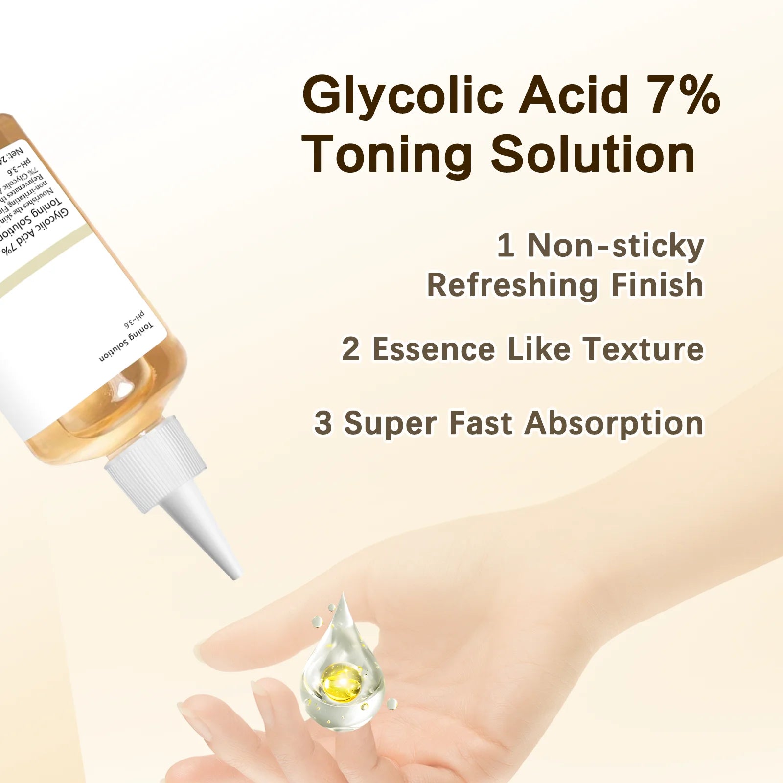 Glycolic Acid 7% Percent Toning Solution Face Exfoliant Acne And Dark Spots Brightens Skin Niacinamide Gentle Facial Care