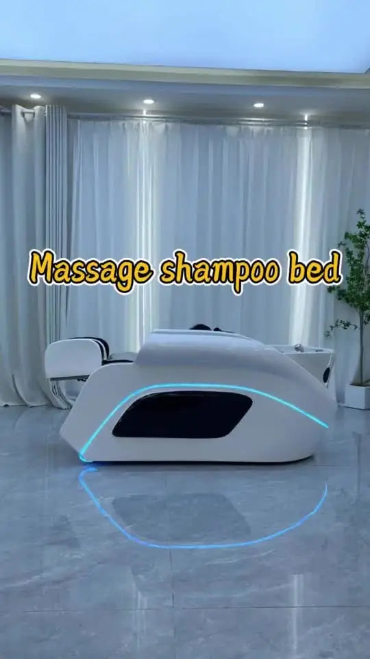 Massage Shampoo Bed for Salons – Ergonomic Hair Wash Station with Heat Massage Chairs Tidesmit