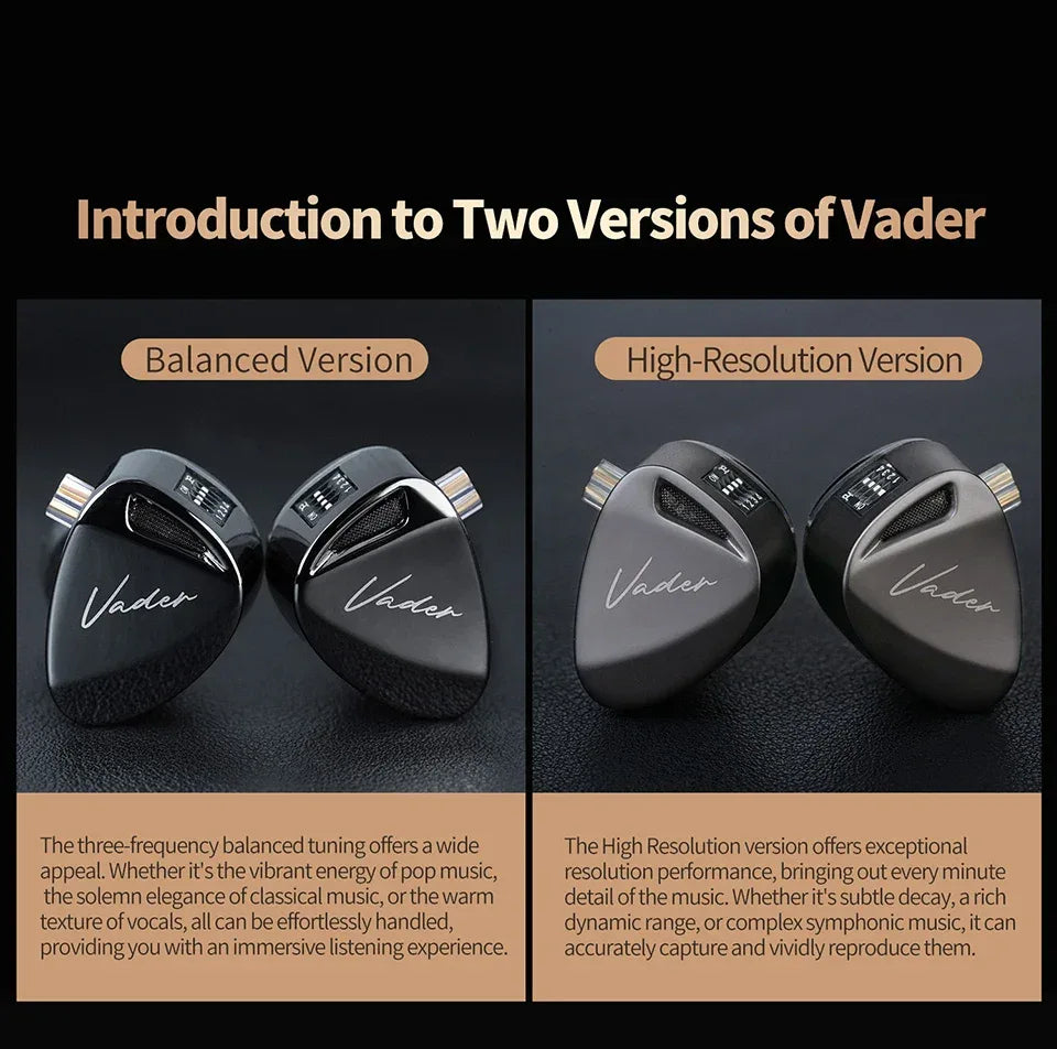 KZ Vader In-Ear Monitors with Tuning Switches by Tidesmit Tidesmit