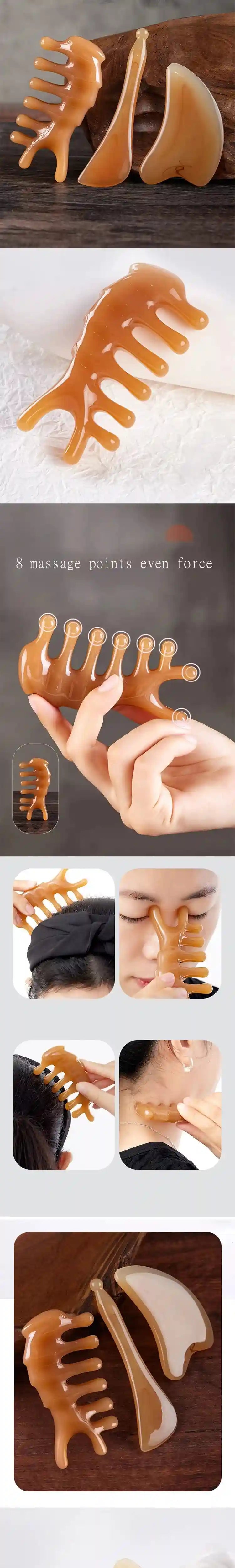 Gua Sha Facial Tool - Resin Ergonomic Face Massager for Muscle Relief Eye Massage Instrument Tidesmit