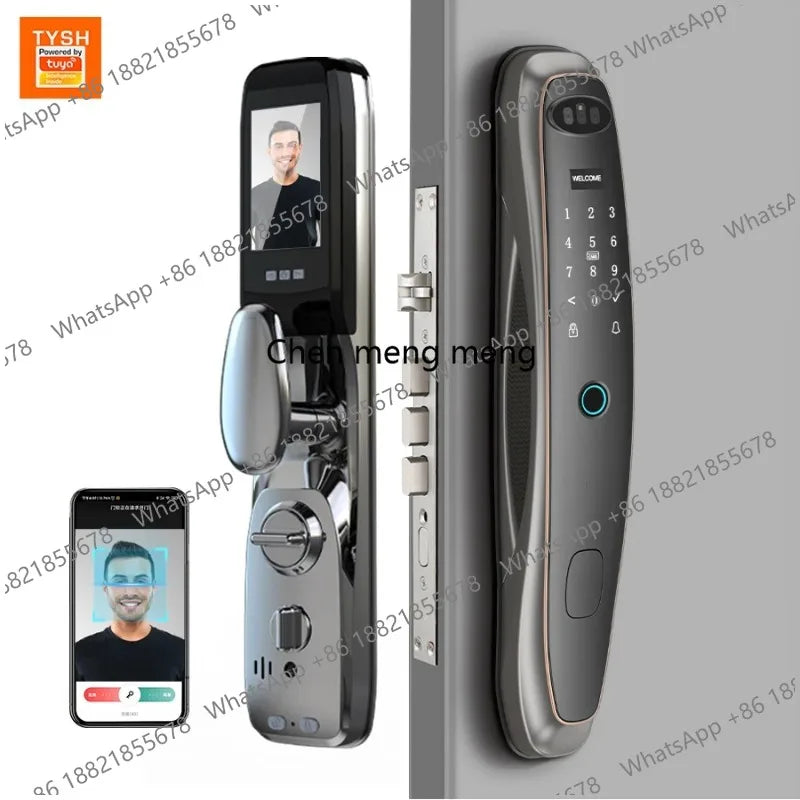 Tuya WiFi Camera Smart Lock 3D Face Recognition Digital Fingerprint Electronic Tuya Smart Door Lock APP/Key/Card