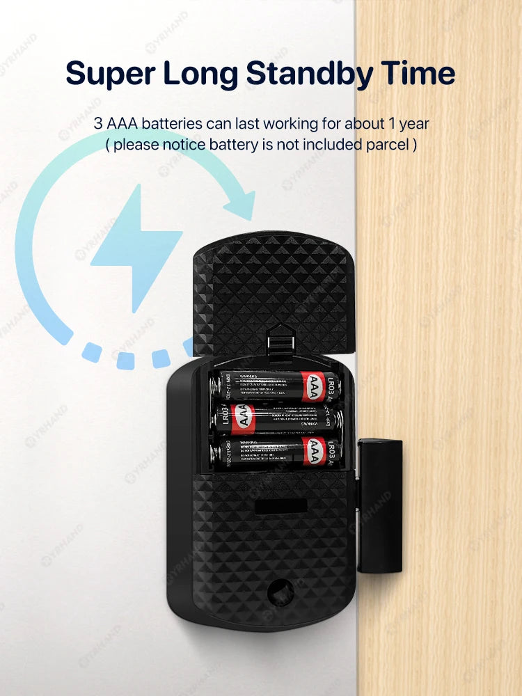 YRHAND Fingerprint Drawer fingerprint battery Cabinet lock Keyless electronic Smart wireless locker Lock for home and office