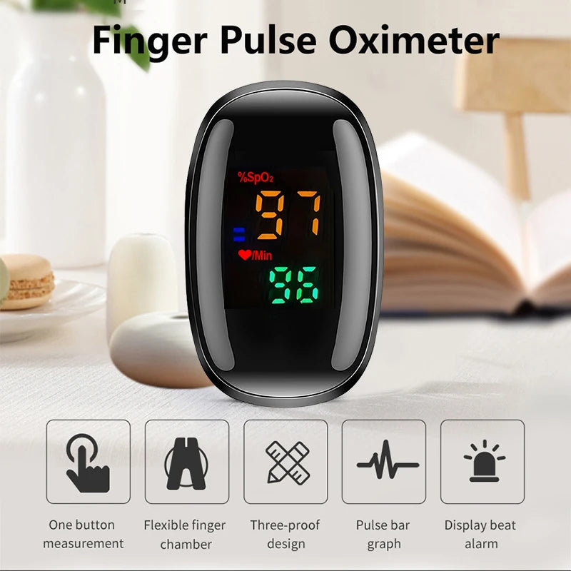 Adult oximretro digital Pulse oximeter Medical Fingertip blood oxygen saturation detector clip SpO2 PR Monitor