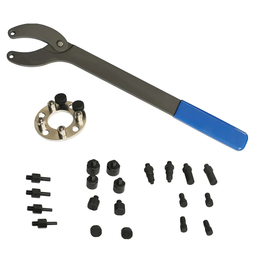Podofo Camshaft Pulley Wrench Holder Tool Set For VW Audi T10172 T10554 Gear Belt Pulley Retaining Wrench Adjustable Tool