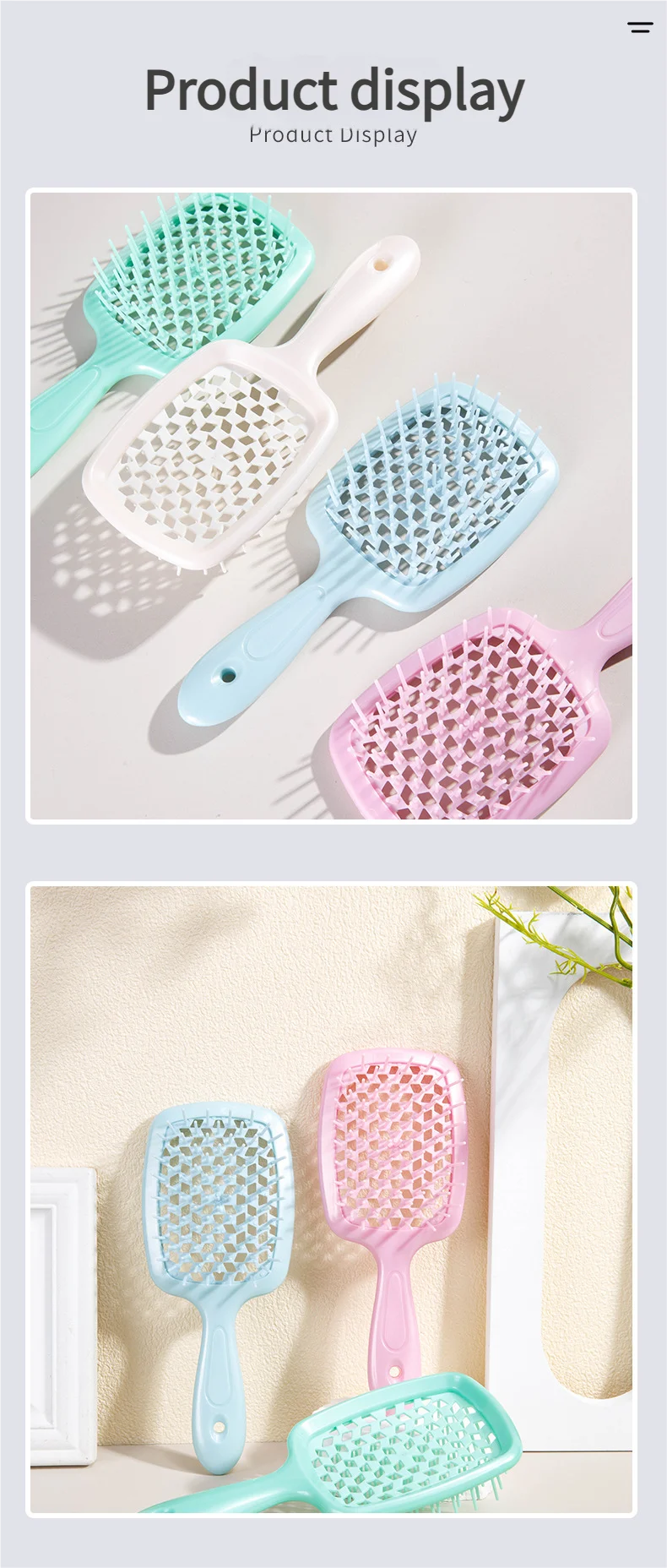 Detangling Hair Brush - Ergonomic Massage Comb for Wet Curly Hair Massage Chairs Tidesmit