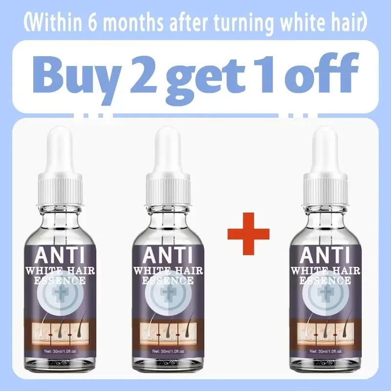 Hair essence serum trio bundle with three clear dropper bottles