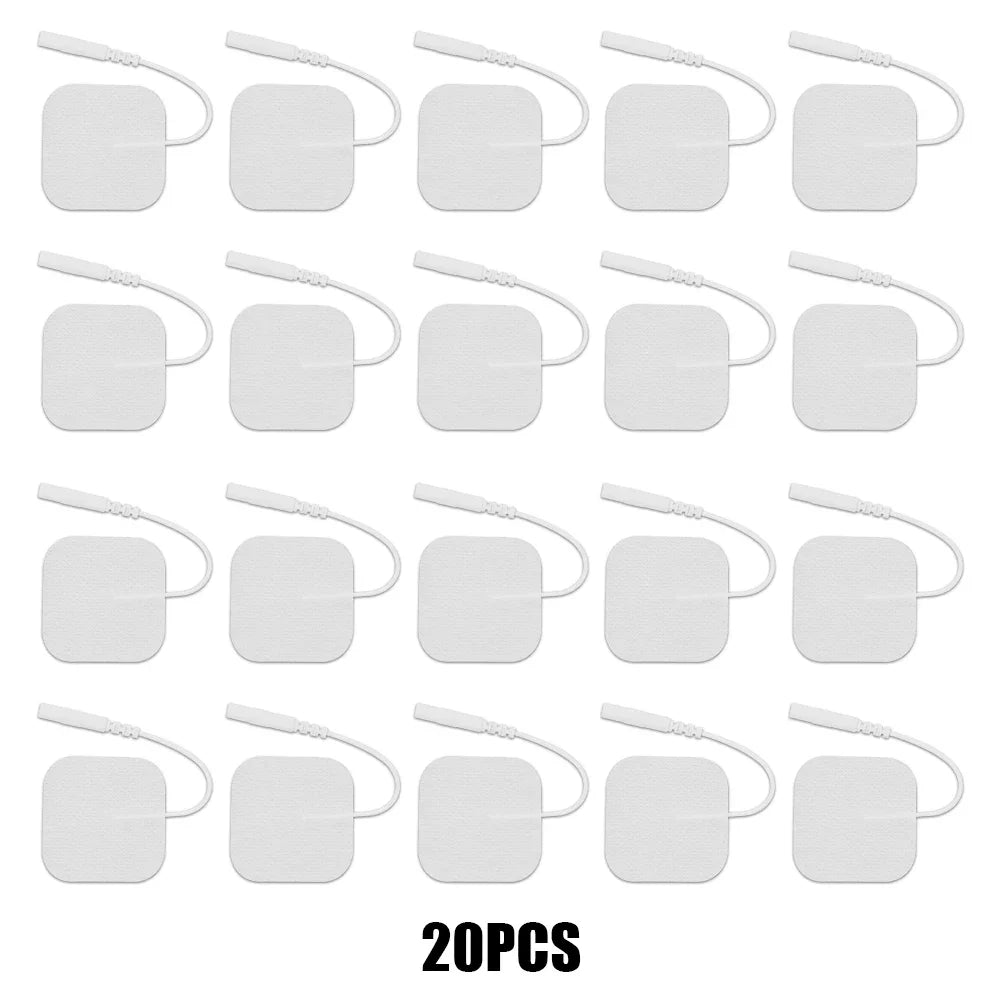 TENS Electrode Pads 5x5cm Replacement Gel Patches - 20 Pack Tidesmit Body Shaping Massage Equipment Tidesmit
