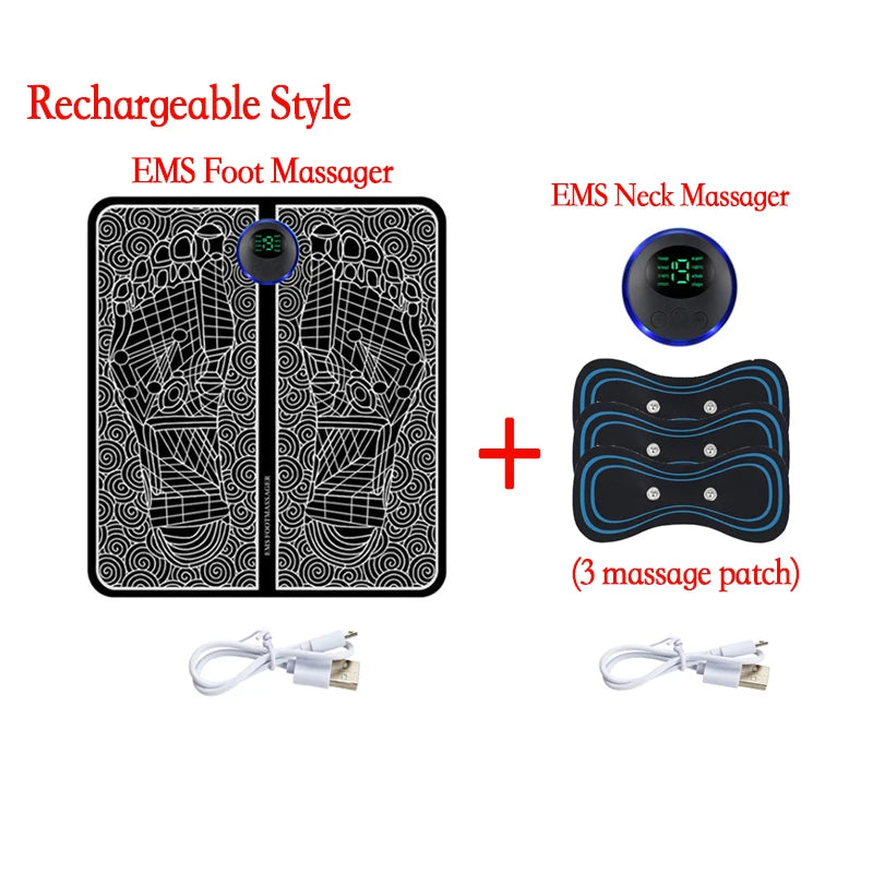 Electric Foot Massager Mat for Deep Tissue Muscle Relief - 5 Variants Body Shaping Massage Equipment type 3 new Tidesmit