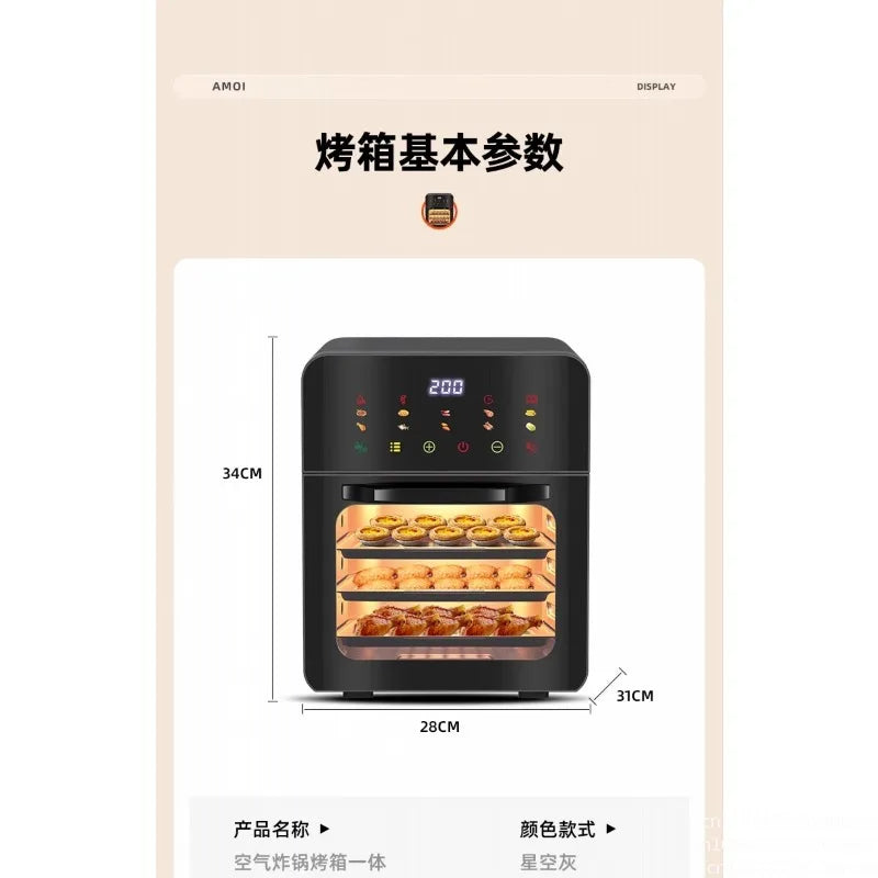 Large Capacity 3 in 1 Air Fryer Oven Steamer Microwave New Electric Fryer All-in-One Machine