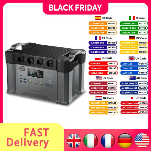 Tidesmit 2400W Portable Solar Generator | 1451Wh High Capacity Power Station Poland Tidesmit