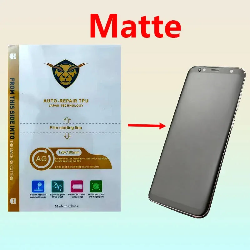 Hydrogel Screen Protector 50 Pack - Anti-Peep & Matte Finish Tidesmit