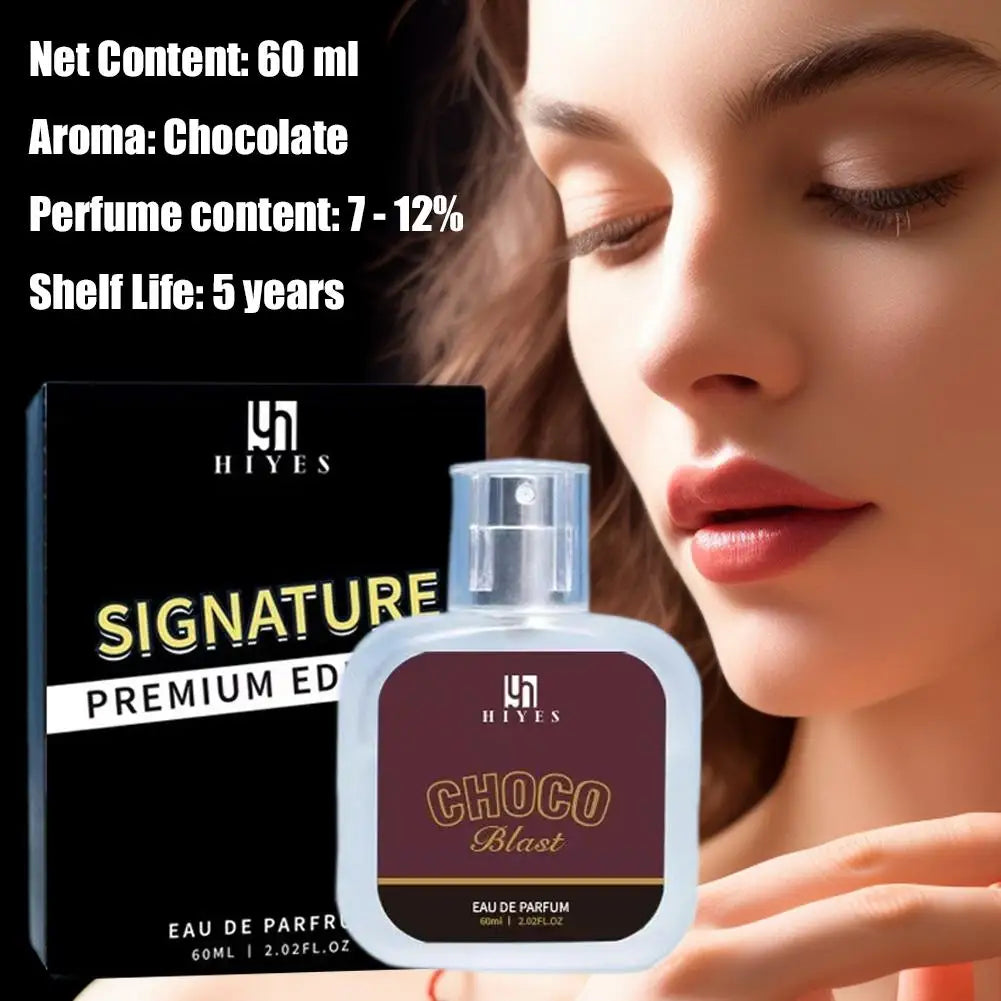Tidesmit 60ml chocolate eau de toilette, a long-lasting fresh natural scent fragrance for women and men, dating gift.