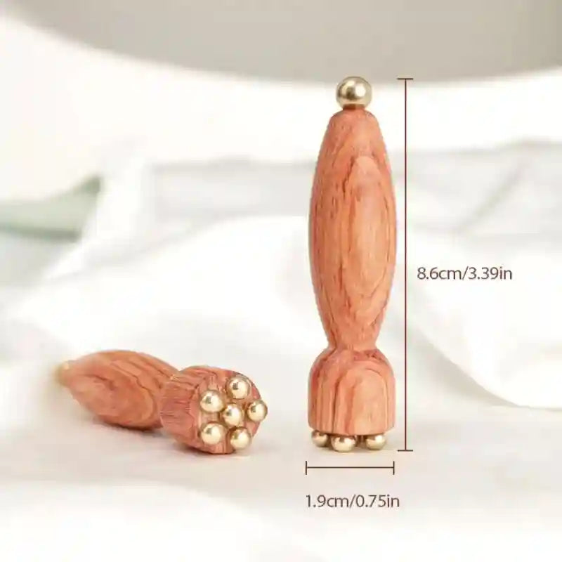Facial Gua Sha Brass Eye Massage Tool - Ergonomic Lotus Seedpod Design Eye Massage Instrument A Tidesmit
