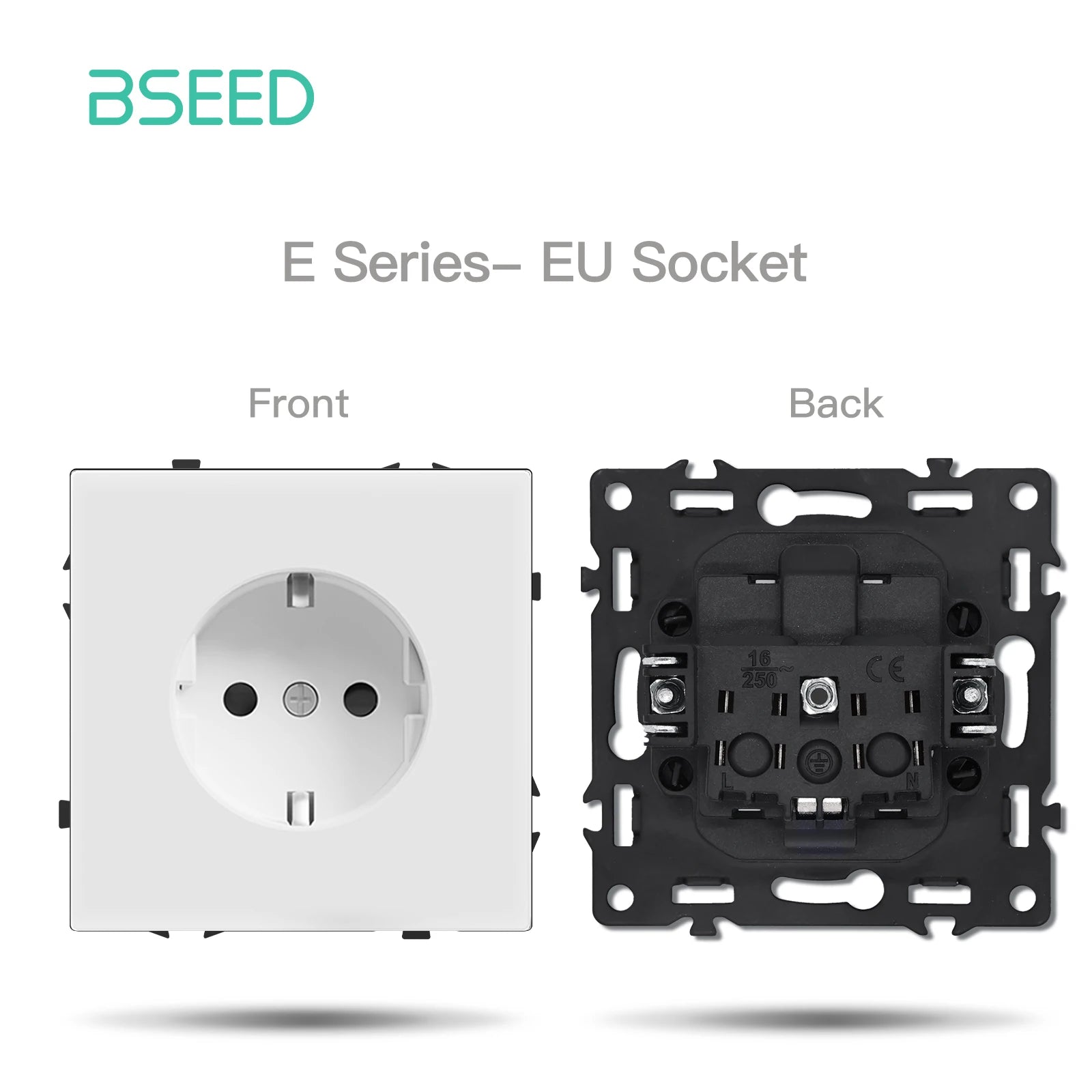BSEED Zigbee Smart Electric Water Gas Boiler Floor Heating Thermostat Large Panels EU/FR Socket Modules Plastic Frames DIY Parts