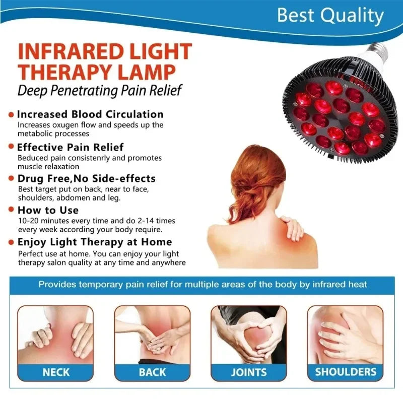 LED Therapy Lamp 660nm 850nm Near-infrared Therapy Lamp PAR38 Beauty Lamp Led Light Therapy Body Care