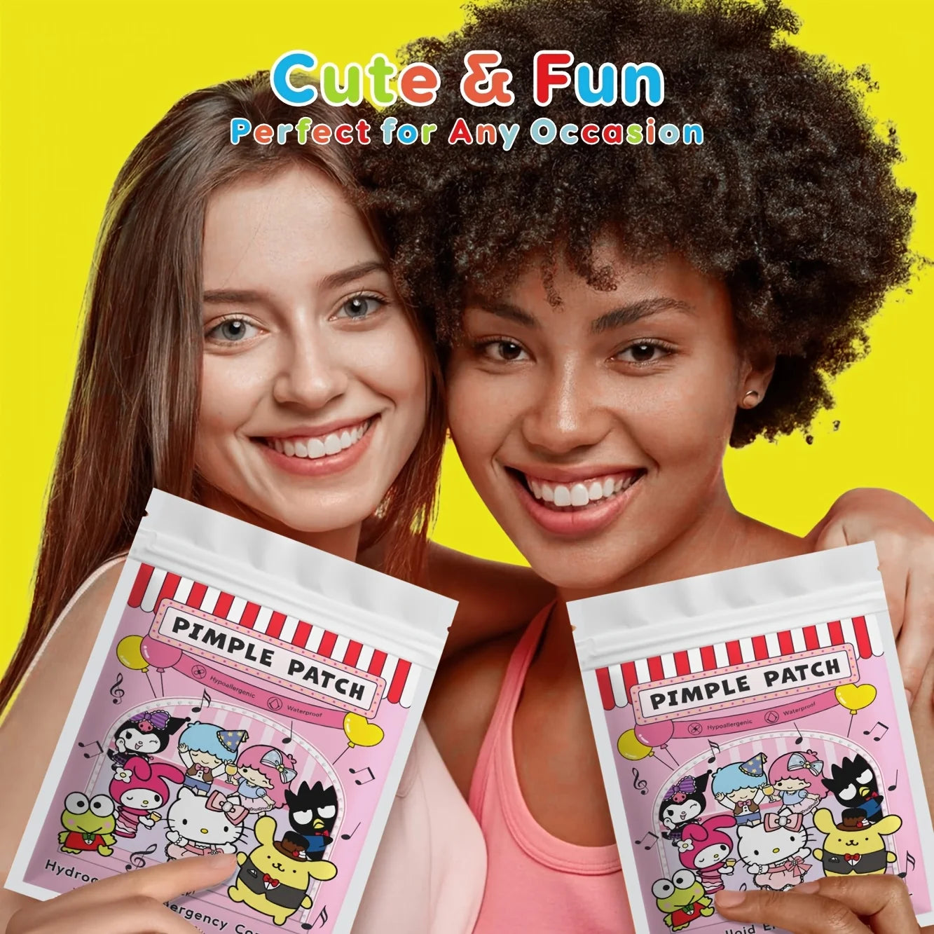 88PCS Sanrio Characters Acne Pimple Patches | Cute Hydrocolloid Spot Stickers for Face & Skin