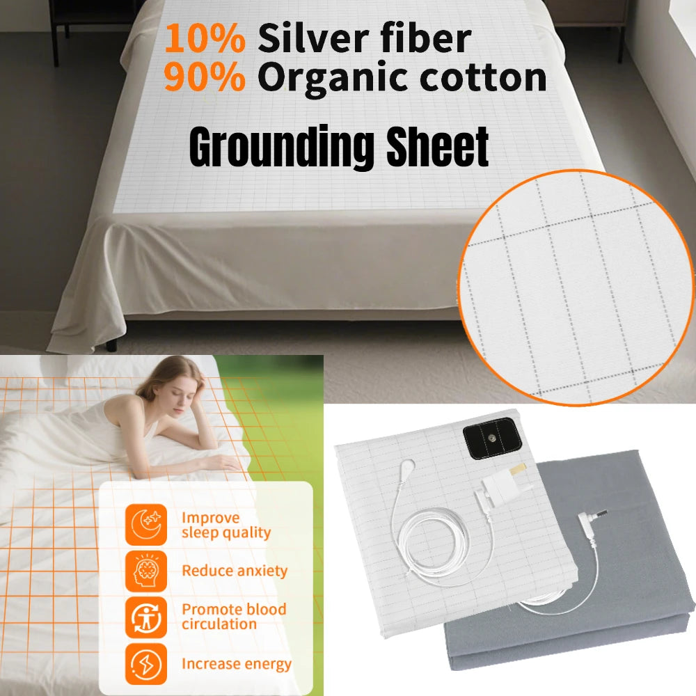 6 Size Grounding Mat Soft PU Pad for Improves Sleep Enhanced Circulation Reduces Pain Home Yoga Foot Mat Table Desk Rug