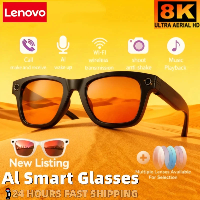 Tidesmit Smart Glasses with AI GPT Camera, Bluetooth Audio & Translator Tidesmit