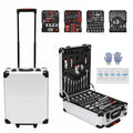 Professional Rolling Toolbox with Wheels Complete Mechanic Tool Set Heavy Duty Socket Wrench Kit Automotive Repair Hand Tools Portable Storage Case for Car Motorcycle Bicycle Home Garage Workshop Maintenance Equipment DIY