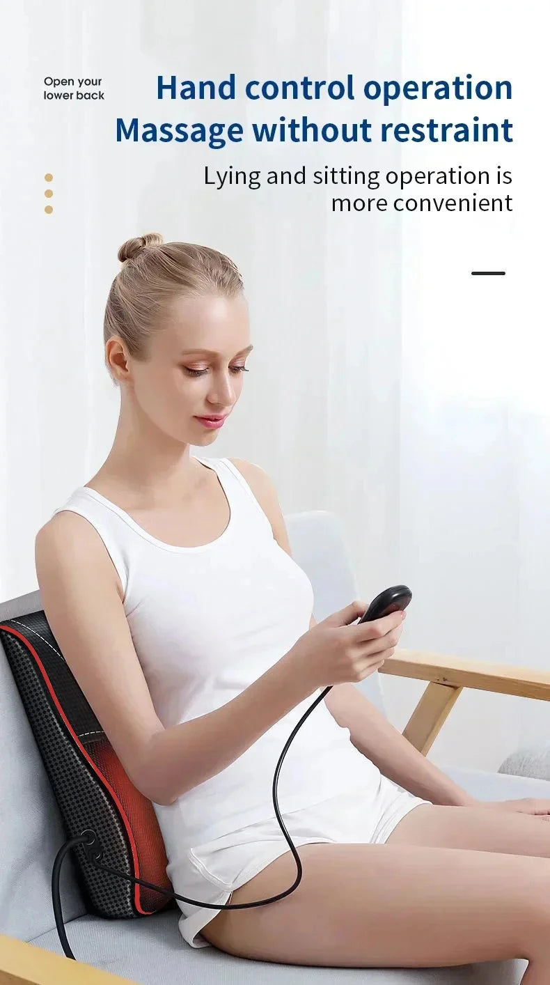 Electric Massage Pillow for Neck & Back with Heat Therapy | Tidesmit Massage Cushion Tidesmit