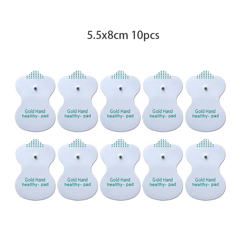 TENS Electrode Pads - Reusable Gel Pads for Electric Massager (50pcs) Back Massage Instrument 10pcs 5.5x8cm Tidesmit