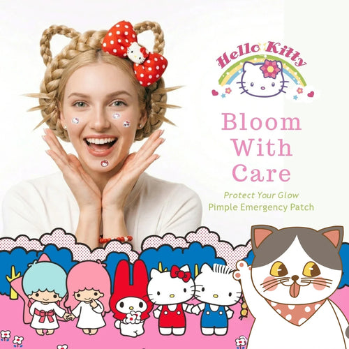 Tidesmit 120PCS Hello Kitty hydrogel acne patches for effective facial blemish removal and spot concealing