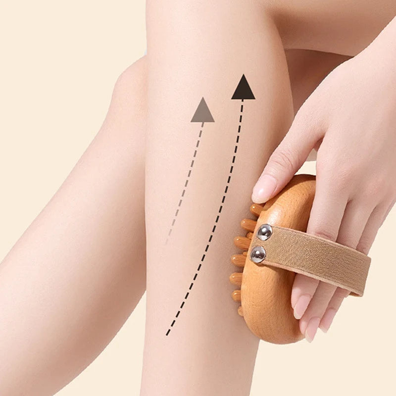 Anti Cellulite Body Brush - Wooden Spa Massager for Firming Skin Body Shaping Massage Equipment Tidesmit