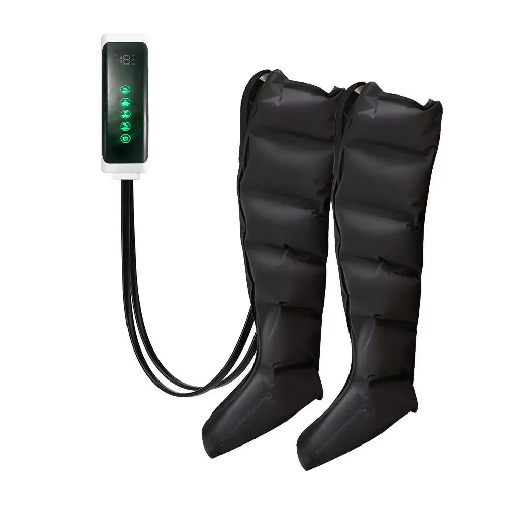 Air Compression Massage Boots for Leg Circulation - Black EU Plug Relaxation Treatment black EU Plug Tidesmit