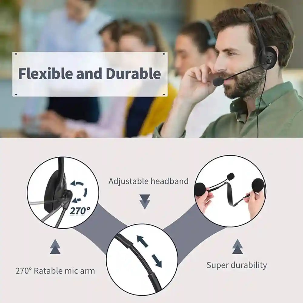 Gaming Headset with Noise-Cancelling Mic - Over-Ear Wired Black Tidesmit