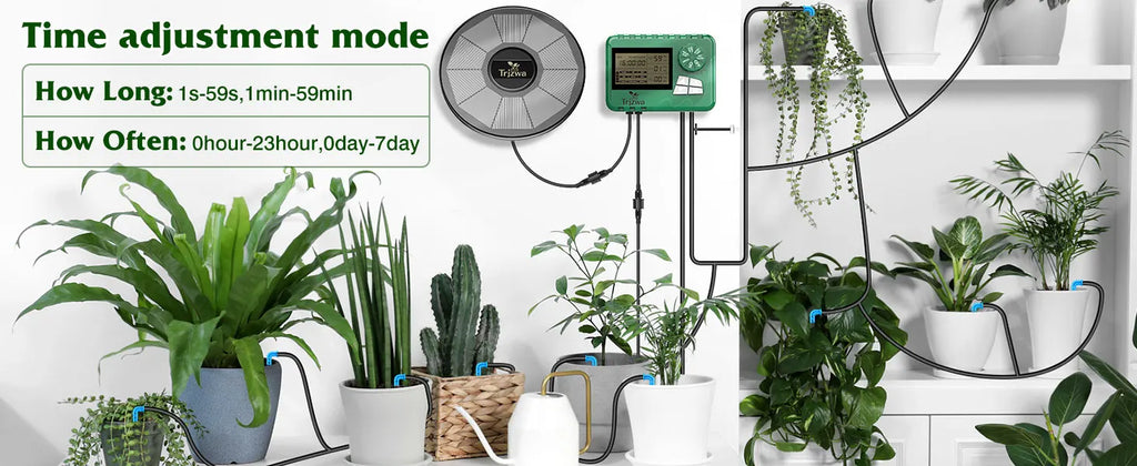 Solar Drip Irrigation Kit for Potted Plants with Smart App Timer Tidesmit