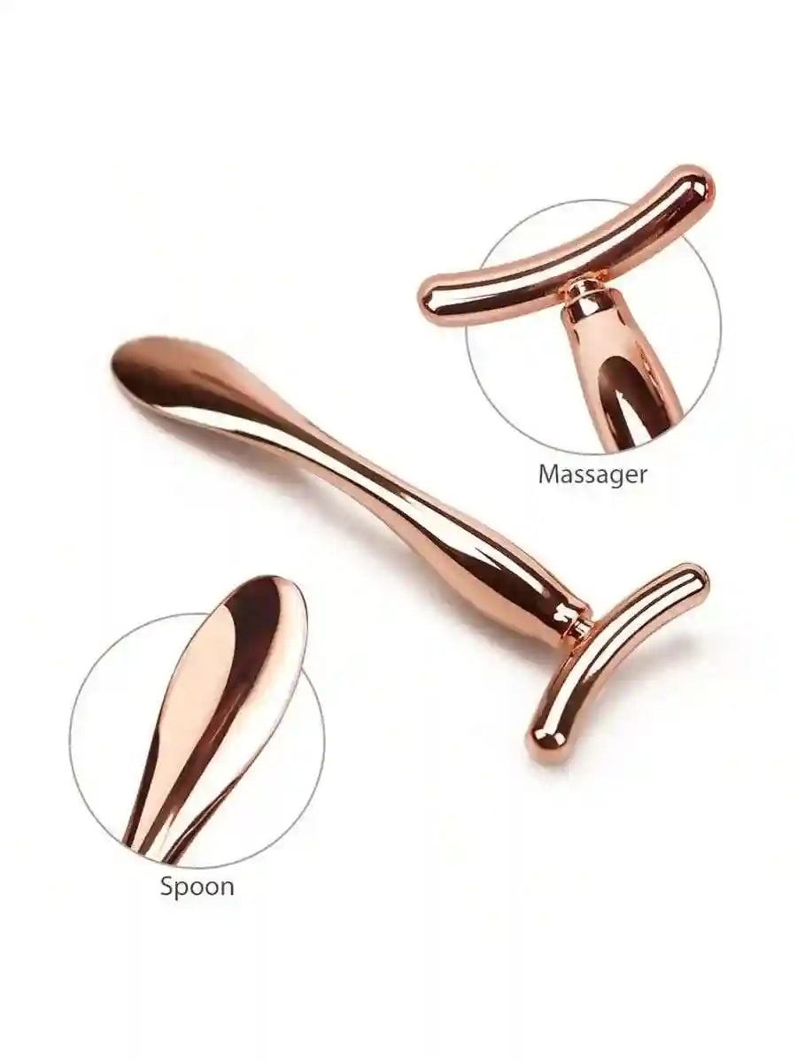 Electric Face and Eye Massager, Rose Gold Firming Wand by Tidesmit Eye Massage Instrument Tidesmit