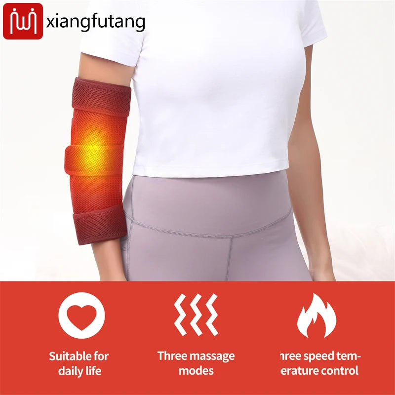Elbow Massager with Heat & Vibration Therapy - Portable Pain Relief Relaxation Treatment Tidesmit