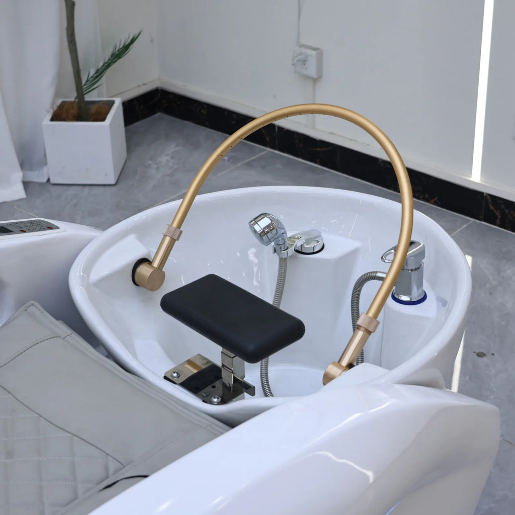 Massage Shampoo Bed for Salons – Ergonomic Hair Wash Station with Heat Massage Chairs Tidesmit