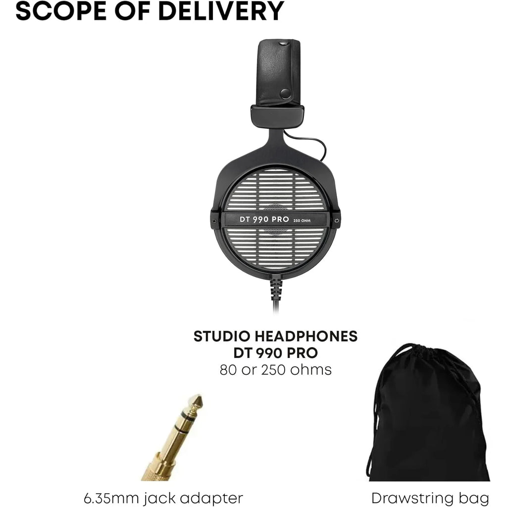 Beyerdynamic DT 990 PRO Studio Headphones - 250 Ohm Open Back Design Tidesmit