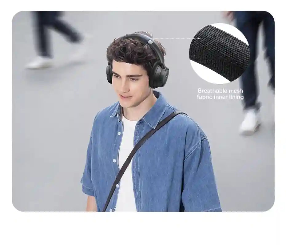 Wireless Noise Cancelling Headphones: 80Hr Battery Over-Ear Audio Tidesmit