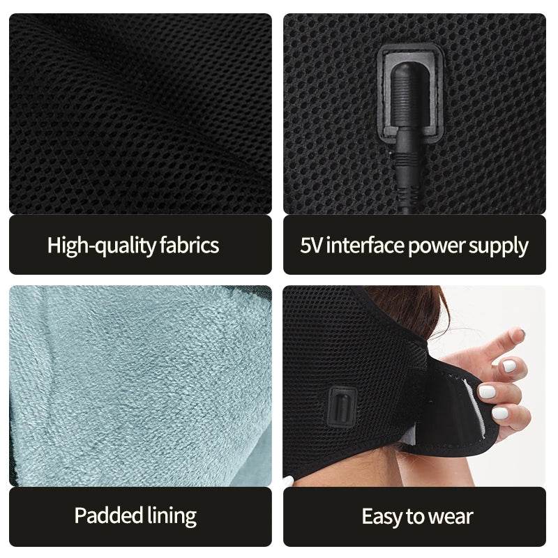 Heating Facial Wrap for TMJ Pain Relief | 3-Heat Timer EU/UK/US Massage Cushion Tidesmit