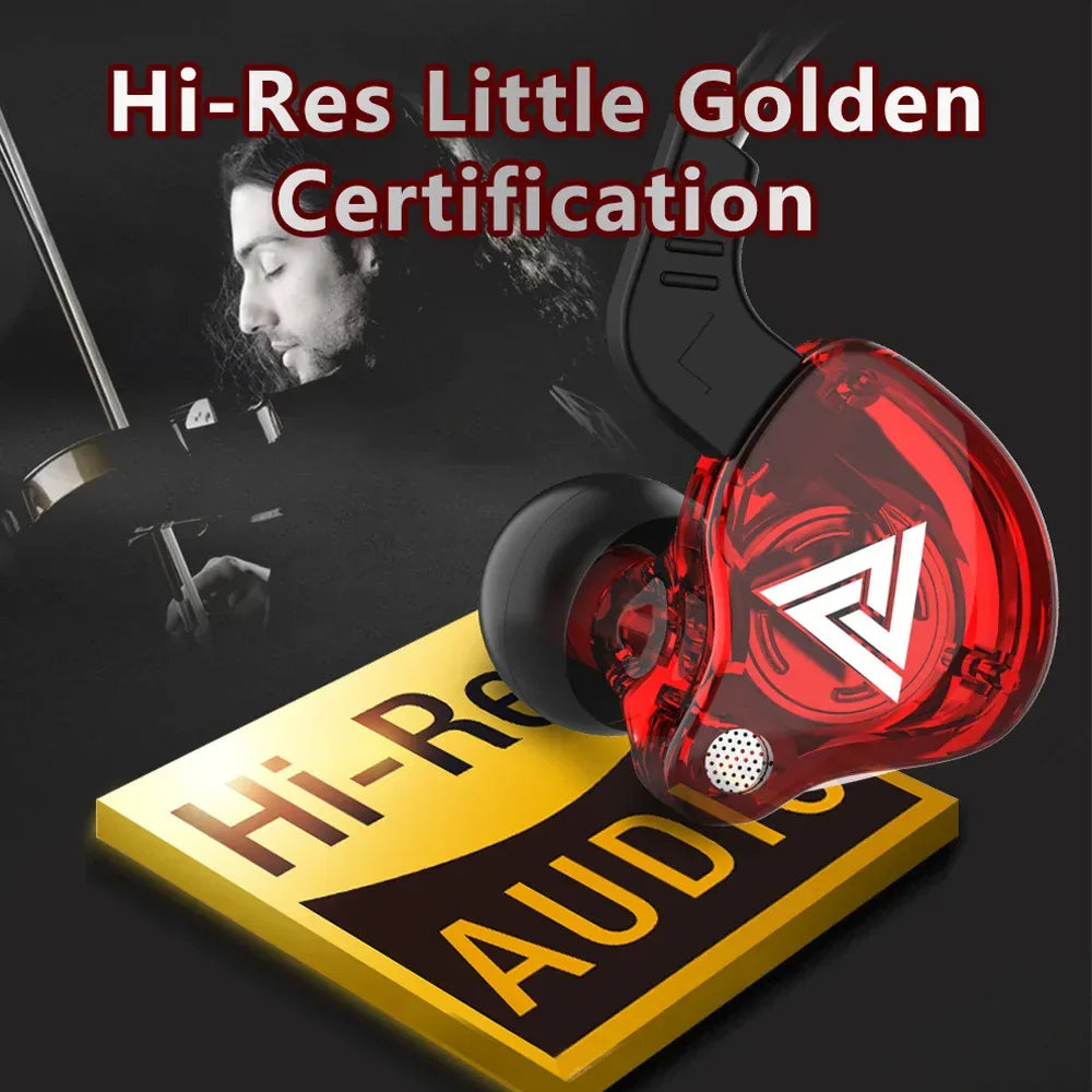 Original QKZ AK6 HiFi Wired EarphoneRace Sport Headphone Bass Stereo Noise Reduction Headset MusicEarbuds In Ear With Mic Tidesmit