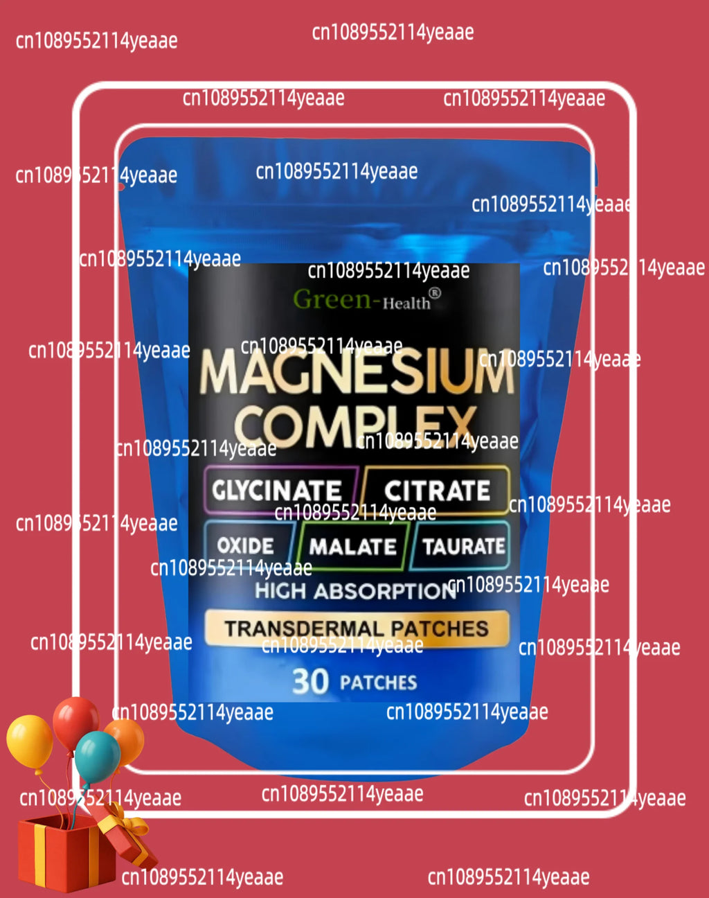 A5ye 30 Patches Magnesium 5-in-1 Complex Transdermal Patches For Stress Muscle & Heart Support - Skin-friendly Sleep Aid