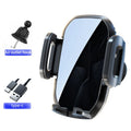 15W Wireless Car Charger Air Vent Mount - Qi Certified Fast Charging Black black Tidesmit