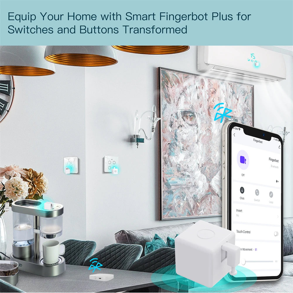 Smart Bluetooth Fingerbot Switch Pusher for App and Voice Control Tidesmit