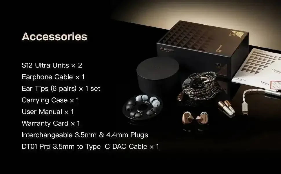 Tidesmit 14.8mm Planar Magnetic IEMs HiFi Earbuds with DAC Cable Tidesmit