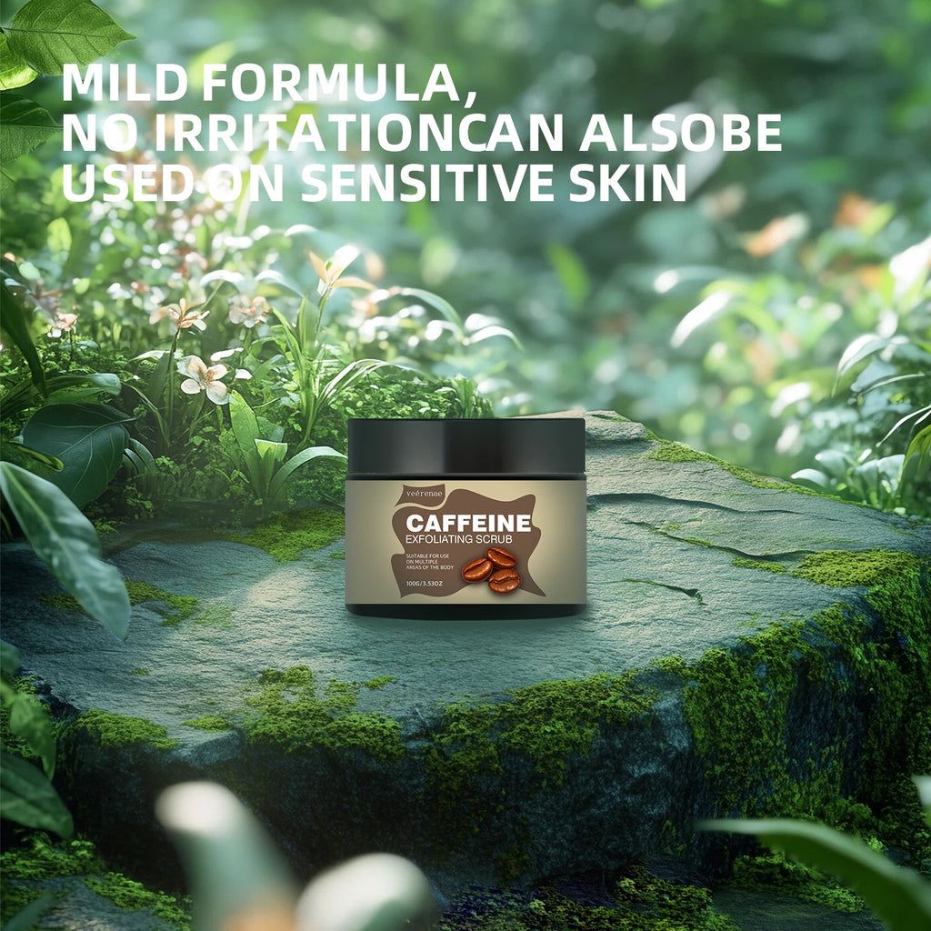 Caffeine Exfoliating Scrub: Natural Non-Sticky Ice Cream Polish Scrubs Treatments Tidesmit